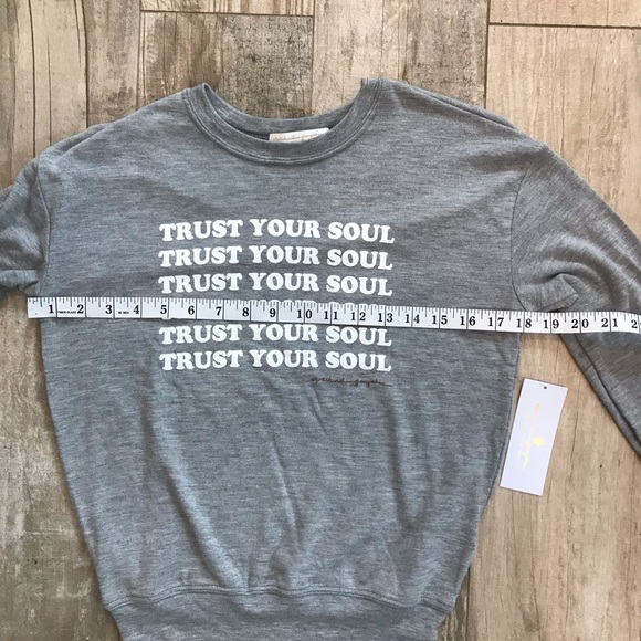 Spiritual Gangster Trust Your Soul Gray Top - Picture 8 of 11